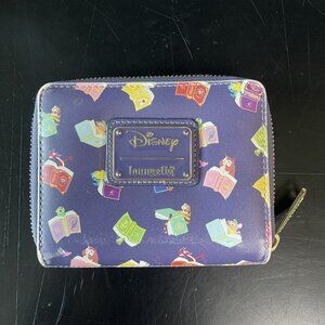 Loungefly DISNEY Princess Books AOP Faux Leather Zip Around Wallet